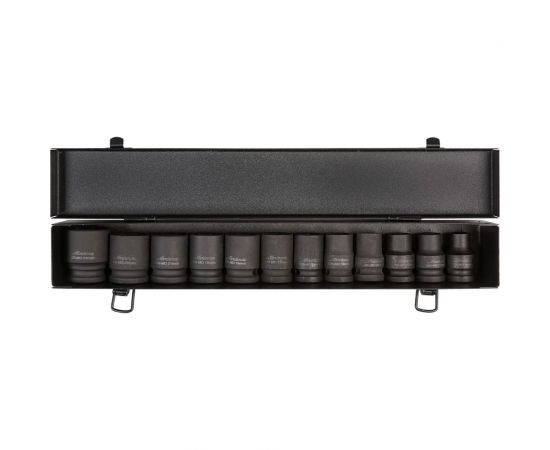 Набор головок ударных 12 шт, 10-24 мм, 38 мм, 1/2"", металлический кейс Airline ATAS040 