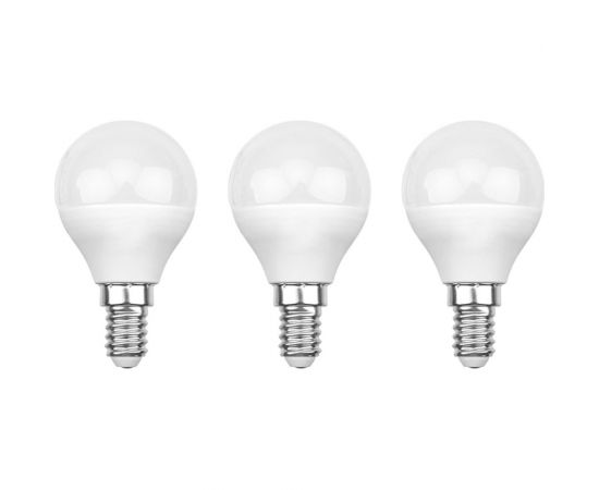 Светодиодная лампа REXANT 3 шт Шарик GL 11.5 Вт E14 4000 K нейтральный свет 604-042-3 