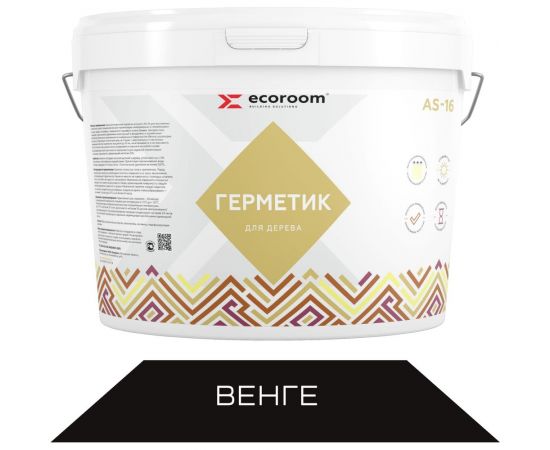Герметик акриловый ECOROOM AS-16 для дерева, венге, 3 кг 225-1-3/венг 