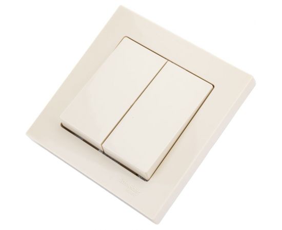 2-клавишный выключатель Schneider Electric AtlasDesign Бежевый сх.5, 10АХ, в сборе SE ATN000252 