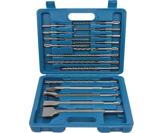 Набор буров и долот для перфоратора SDS+ 17 предметов в кейсе TORGWIN T193803 