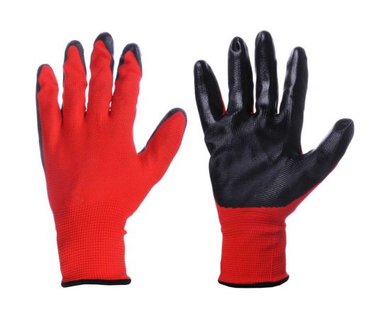 Садовые нейлоновые перчатки с нитриловым полуобливом Inbloom 10 размер, 23.5см, 30г 188-034 