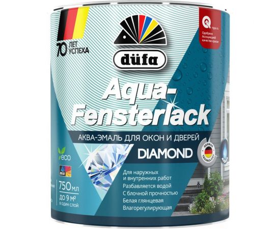 Эмаль Dufa AQUA-FENSTERLACK для окон белая 750 мл Н0000005597 