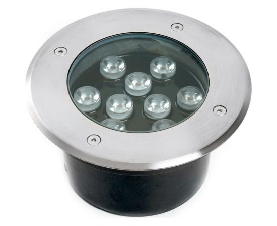 Светодиодный тротуарный (грунтовый) светильник FERON SP2803 9LED, 4000К ,10W, AC12V D160xH90mm,вн.диаметр:110mm,IP67 48347 