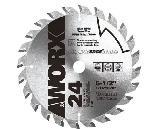 Пильный диск (24T; 165x1.6x20 мм) твердосплавный WORX WA5101 