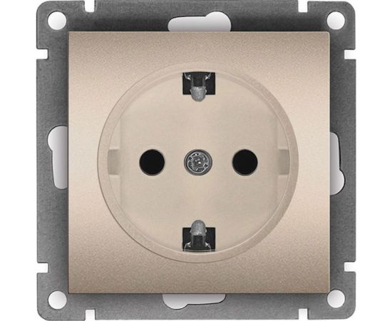 Одноместная розетка UNIVersal серия афина с/з, с/у, 16а, 220в, шампань еврослот A0028-Br 