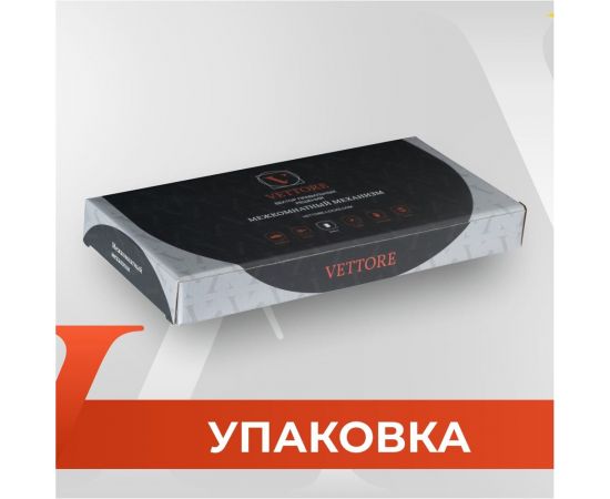 Дверная ручка r06.081 mbp с поворотником bk 0605 mbp и механизмом wc 410 b-s kevlar mbp VETTORE черный матовый 101 – изображение 5