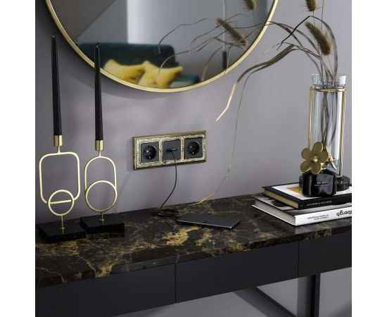 Розетка с заземлением, безвинтовой зажим Werkel W1171308 a051618 – изображение 2