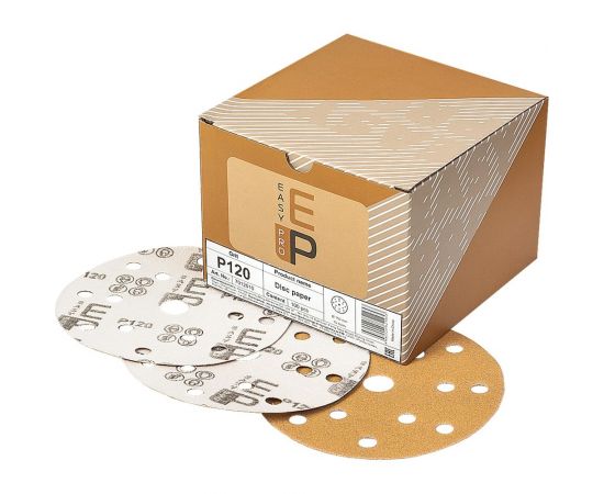 Круг абразивный на бумаге 150 мм, P120, 15 отв., 100 шт EASY PRO 7012010 – изображение 2