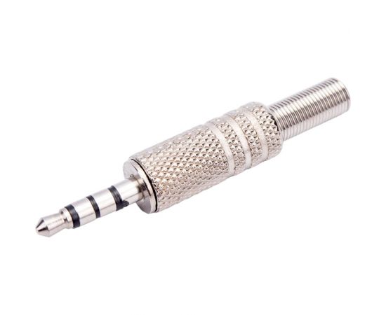 Разъем аудио-видео Pro Legend 3.5мм штекер 4 контакта металл на кабель PL2108 – изображение 3