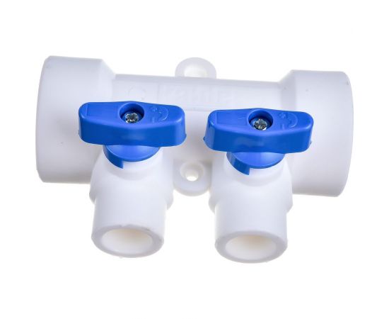 Коллектор PP-R со встроенными кранами и воздухоотводчиком Berke Plastik 40мм х 20мм на 2 выхода, синий, 3272-mnb-400220 – изображение 7