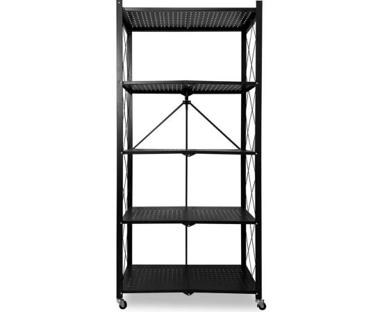 Металлический стеллаж ГЕЛЕОС Атлант-5, 5 полок, складной, размер 730x400x1590 мм, черный АСТ-51 – изображение 10