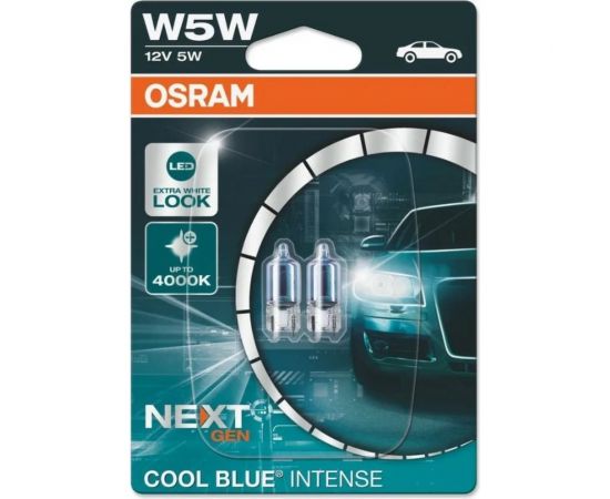 Автолампа Osram W5W, W2.1х9.5d, COOL BLUE INTENSE, блистер, 2 шт., 4000 K, 12 В 2825CBN-02B – изображение 2