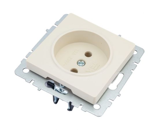 1-местная розетка IEK Brite рс10-1-0-бркр без заземления, без защитных шторок, 10А, бежевый BR-R10-10-K10 – изображение 3
