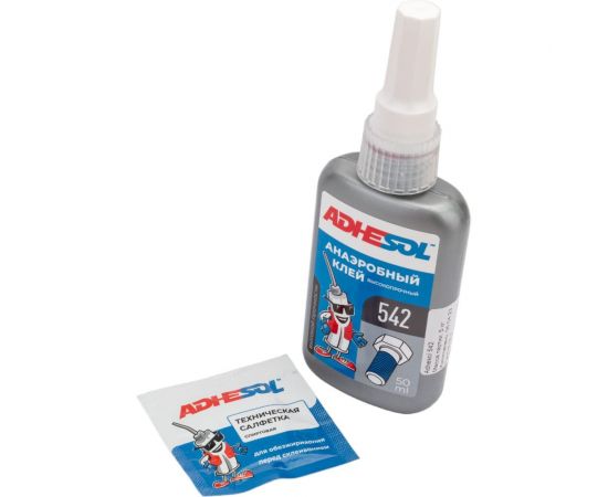 Высокопрочный анаэробный клей ADHESOL 50 мл для резьбовых соединений 542 542100 – изображение 3