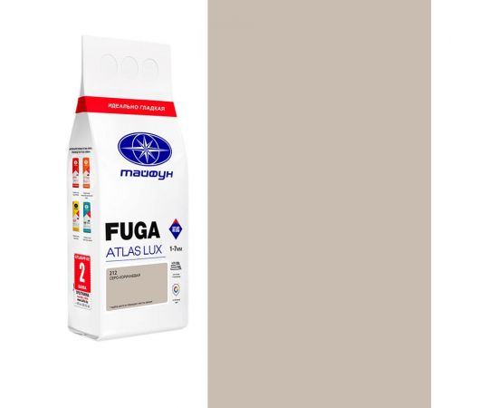 Цементная затирка Тайфун Fuga ATLAS LUX № 212 цвет серо-коричневый, мешок 2 кг 0212-2-lux – изображение 4