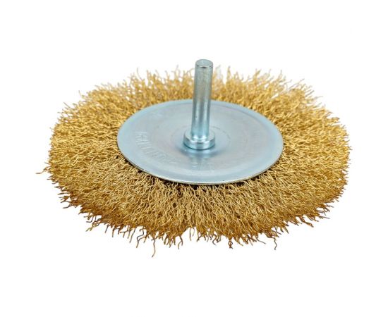 Щетка-крацовка плоская со шпилькой (100 мм; латунированная проволока 0.3 мм) Pobedit 2122100 – изображение 4