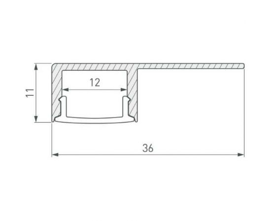 Профиль Arlight ARH-DECORE-S12-LINE-EDGE-2000 ANOD 023894 – изображение 3
