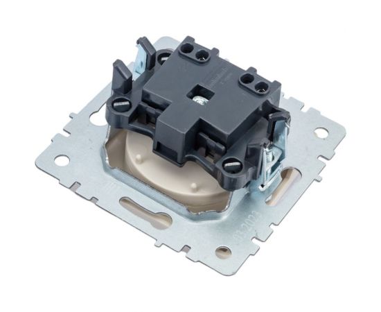1-местная розетка IEK Brite рс10-1-0-бркр без заземления, без защитных шторок, 10А, бежевый BR-R10-10-K10 – изображение 2
