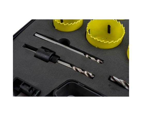 Набор биметаллических коронок по металлу 13 предметов (коронки диаметром 19, 22, 29, 35, 38, 44, 51, 57, 64 мм) TORGWIN T581806 – изображение 3