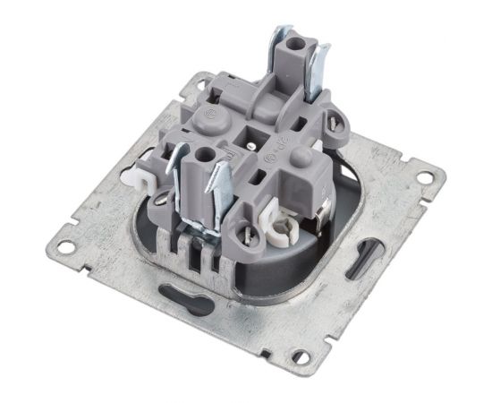 Одноместная розетка UNIVersal серия афина с/з, з/ш, с/у, 16а, 220в, графит еврослот A0049-Gr – изображение 3