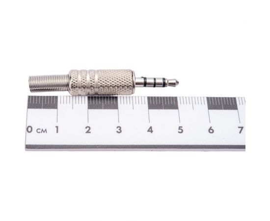 Разъем аудио-видео Pro Legend 3.5мм штекер 4 контакта металл на кабель PL2108 – изображение 4