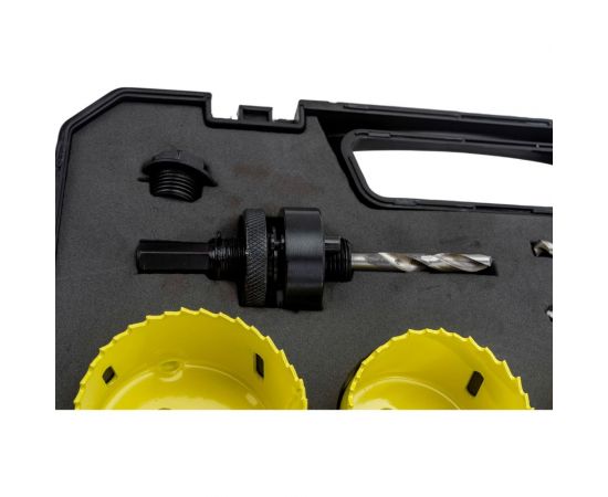 Набор биметаллических коронок по металлу 13 предметов (коронки диаметром 19, 22, 29, 35, 38, 44, 51, 57, 64 мм) TORGWIN T581806 – изображение 5