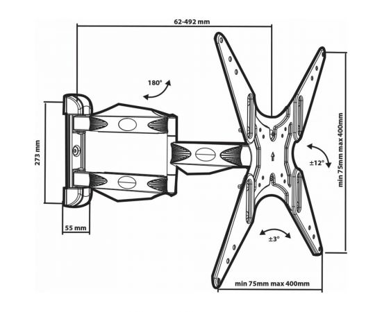 Кронштейн для LED/LCD телевизоров TUAREX OLIMP-404 black 40322 – изображение 5