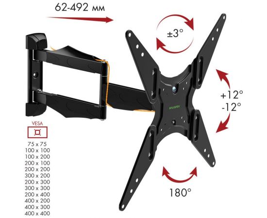 Кронштейн для LED/LCD телевизоров TUAREX OLIMP-404 black 40322 – изображение 9