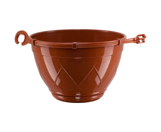 Горшок SANTINO Лилия подвесная 1.5 л, 17х10 см, терракотовый 049170 