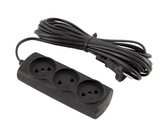 Удлинитель Engy Эконом 7 метров, 3 розетки, черный 186749 