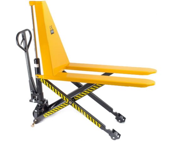 Гидравлическая тележка TOR 1500 кг HLS1500Q с ножничным подъемом полиуретан. колеса 1002029 