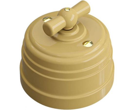 Выключатель МЕЗОНИНЪ пластиковый поворотный 4 положения, цвет - песочное золото GE30401-32 