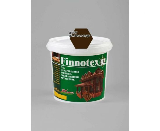Декоративный акриловый лак Finlux Святозар-92 FINNOTEX полуглянцевый, палисандр, 0.8 л 4603783200269 