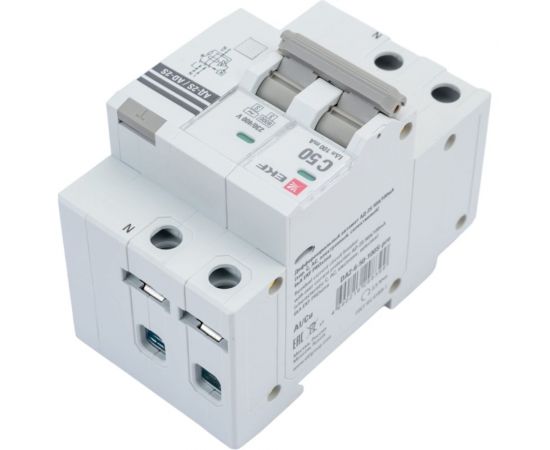 Дифференциальный автомат EKF АД-2 S 50А/100мА 6кА PROxima DA2-6-50-100S-pro – изображение 4