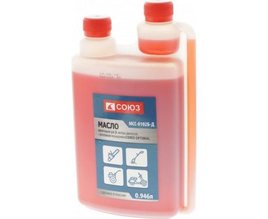 Масло OPTIMAL 2-х тактное 1 л СОЮЗ МСС-0102Б-Д – изображение 3