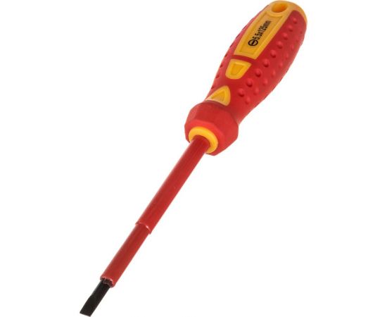 Шлицевая диэлектрическая отвертка Ladina GREPP SL5,5х125 мм, CrV, двухкомпонентная рукоятка 202-028 – изображение 4