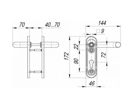Противопожарная ручка PALIDORE BR-0433 140 мм 98760746 – изображение 2
