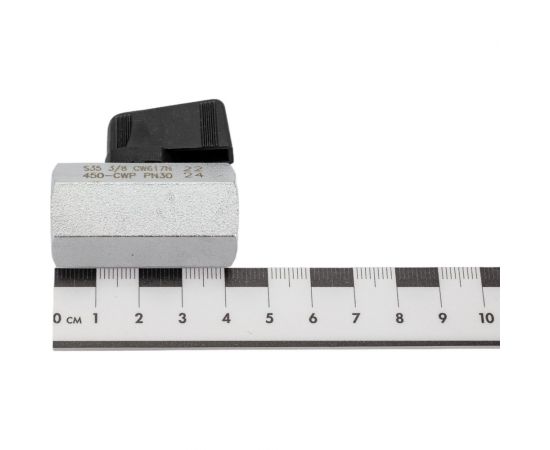 Шаровой кран RUB серия NAPOLI (S.35), 3/8 DN8 PN30, ВР-ВР, флажок S35CF0 – изображение 3