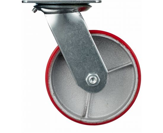 Колесо поворотное (125 мм; игольчатый подшипник; грузоподъемность 250 кг; чугун; полиуретан) СТЕЛЛА-ТЕХНИК N29125CPU – изображение 3