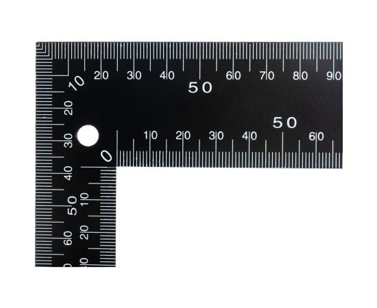 Столярный цельно-металлический угольник, крашеная шкала 200х300 мм КУРС 19618 – изображение 2