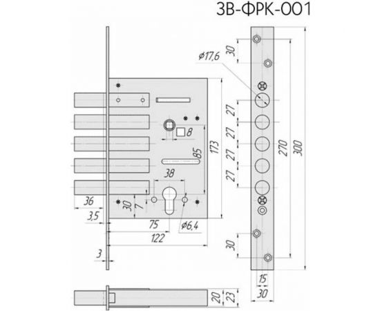 Дверной цилиндровый замок CRIT ЗВ ФРК-001Лп 00019 – изображение 3