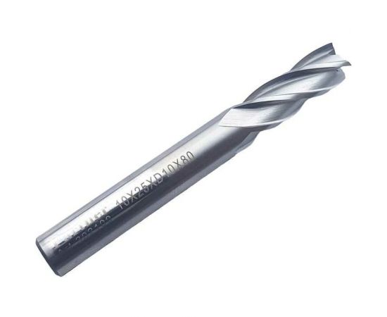 Фреза концевая Серия 302 (10х25х80 мм; HSSЕ; 4-х перая; хв-к 10 мм) Partner 302100 