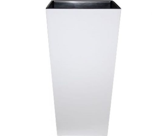 Кашпо с вкладышем LAMELA Sp.z o. 531 FINEZJA 14х14х26 см, белое 030942 