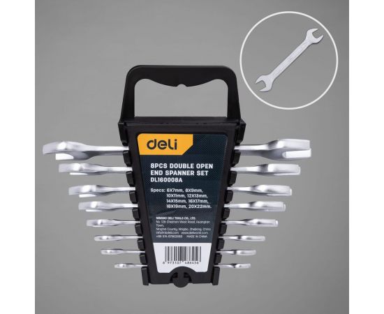 Набор двусторонних гаечных ключей DELI 8 шт. DL160008A 98317 