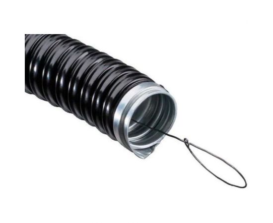 Металлорукав УРАЛ ПАК ПВХ изоляции с протяжкой РЗ-Ц-П 10мм черный 25м МР-1201010-025 