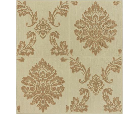 Мягкая самоклеящаяся 3D панель LAKO Барокко (комплект 5 шт.; бежевый 1; 70x70 см) LKD-5-1011 