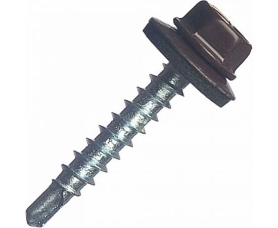 Кровельный саморез STARFIX 4,8х19 мм, цинк, шайба с прокладкой, PT3, RAL 8017, 250 шт. SMC2-66086-250 