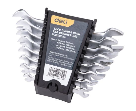 Набор двусторонних гаечных ключей DELI 8 шт. DL160008A 98317 – изображение 9
