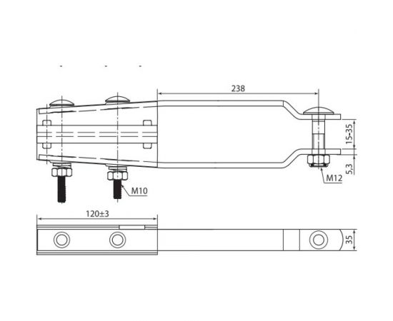 Анкерный зажим TDM ЗАM 4х25-120/27400 (HEL-5507, RPA 470/120) SQ0412-0038 – изображение 2
